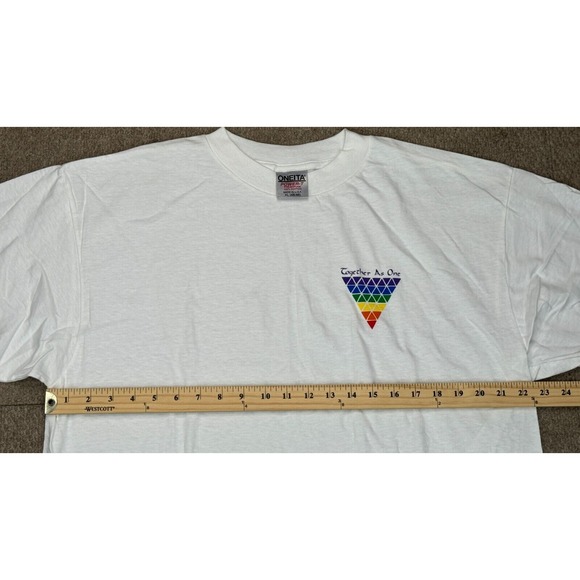 Oneita Power-T Together As One Made In USA Single Stitch T-Shirt Size XL - Picture 8 of 11